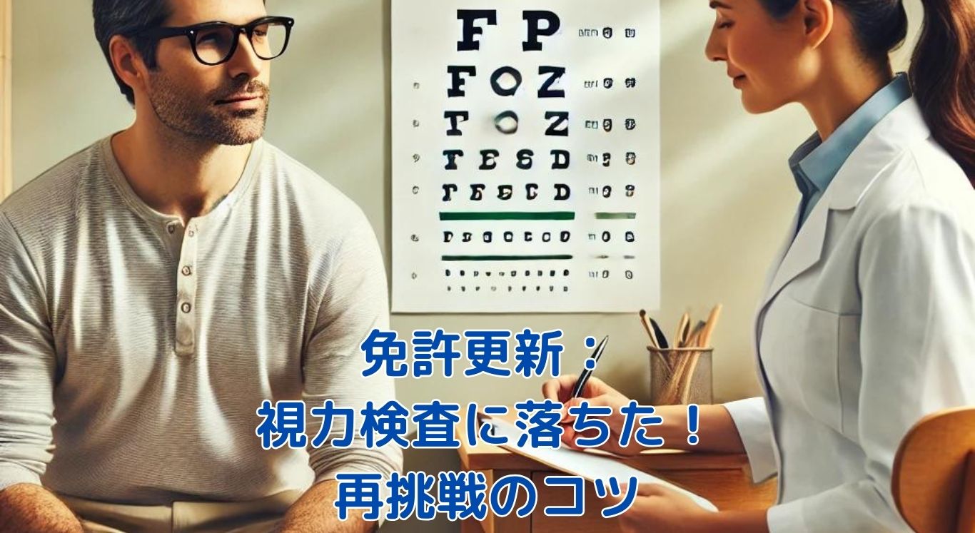 免許更新の視力検査に落ちた！？対処法と再挑戦のコツを徹底解説アイキャッチ