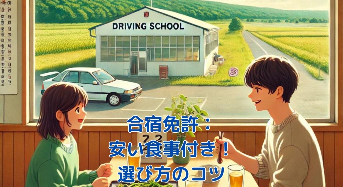 合宿免許で安い食事付きプラン！知って得する選び方のコツとは？アイキャッチ