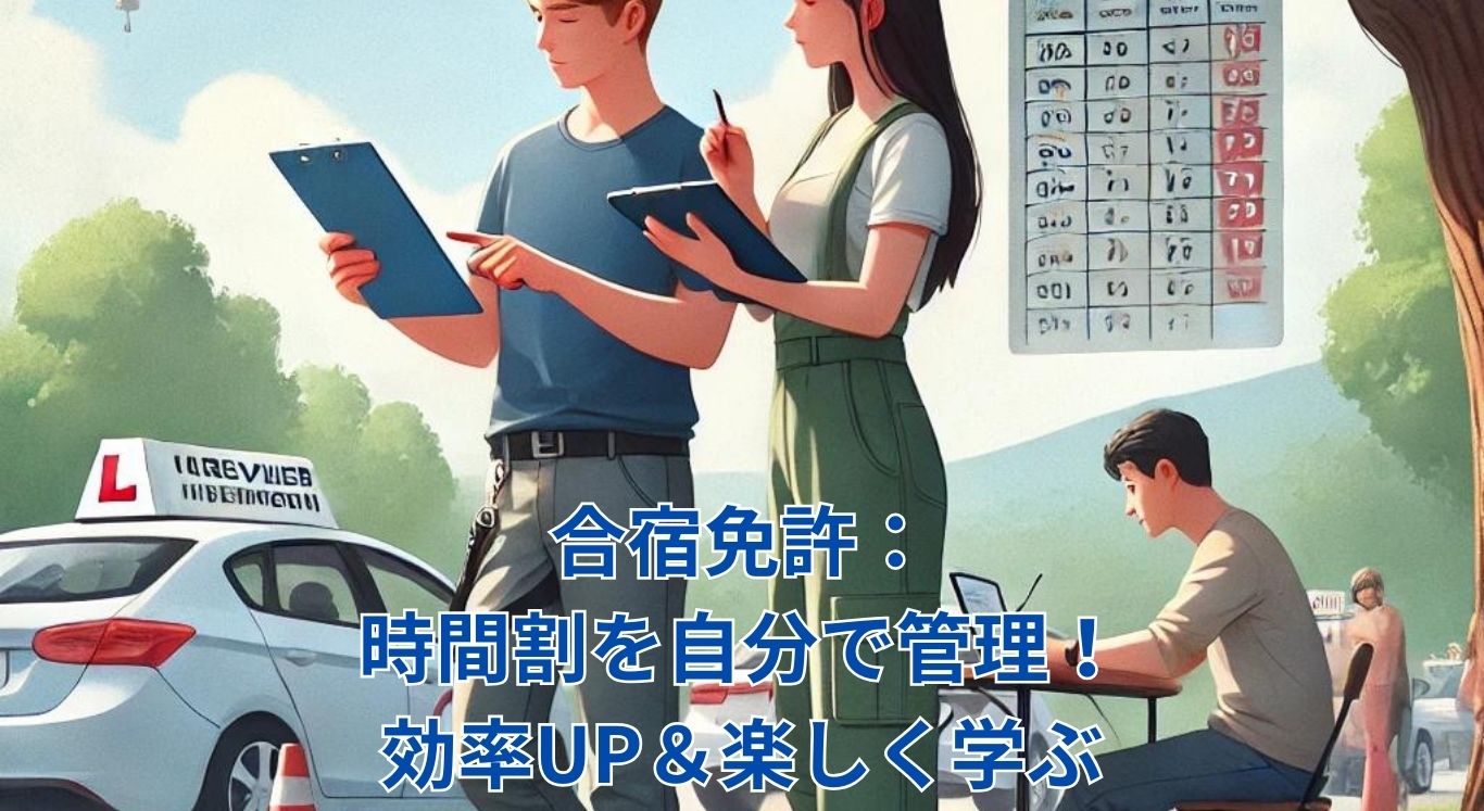 合宿免許の時間割を自分で管理！効率的な学習法と自由時間の活用術アイキャッチ