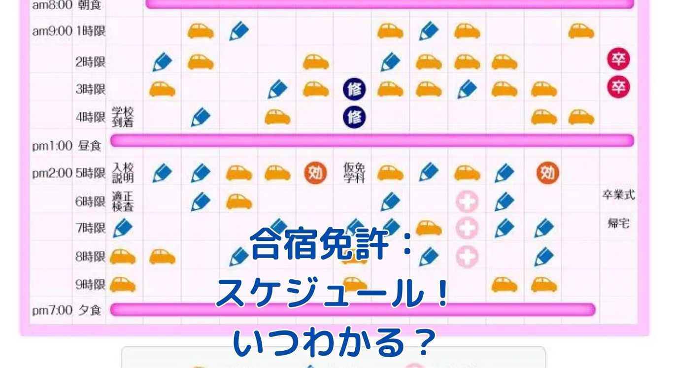 合宿免許のスケジュールはいつわかる？入校前から卒業までの流れを解説！アイキャッチ