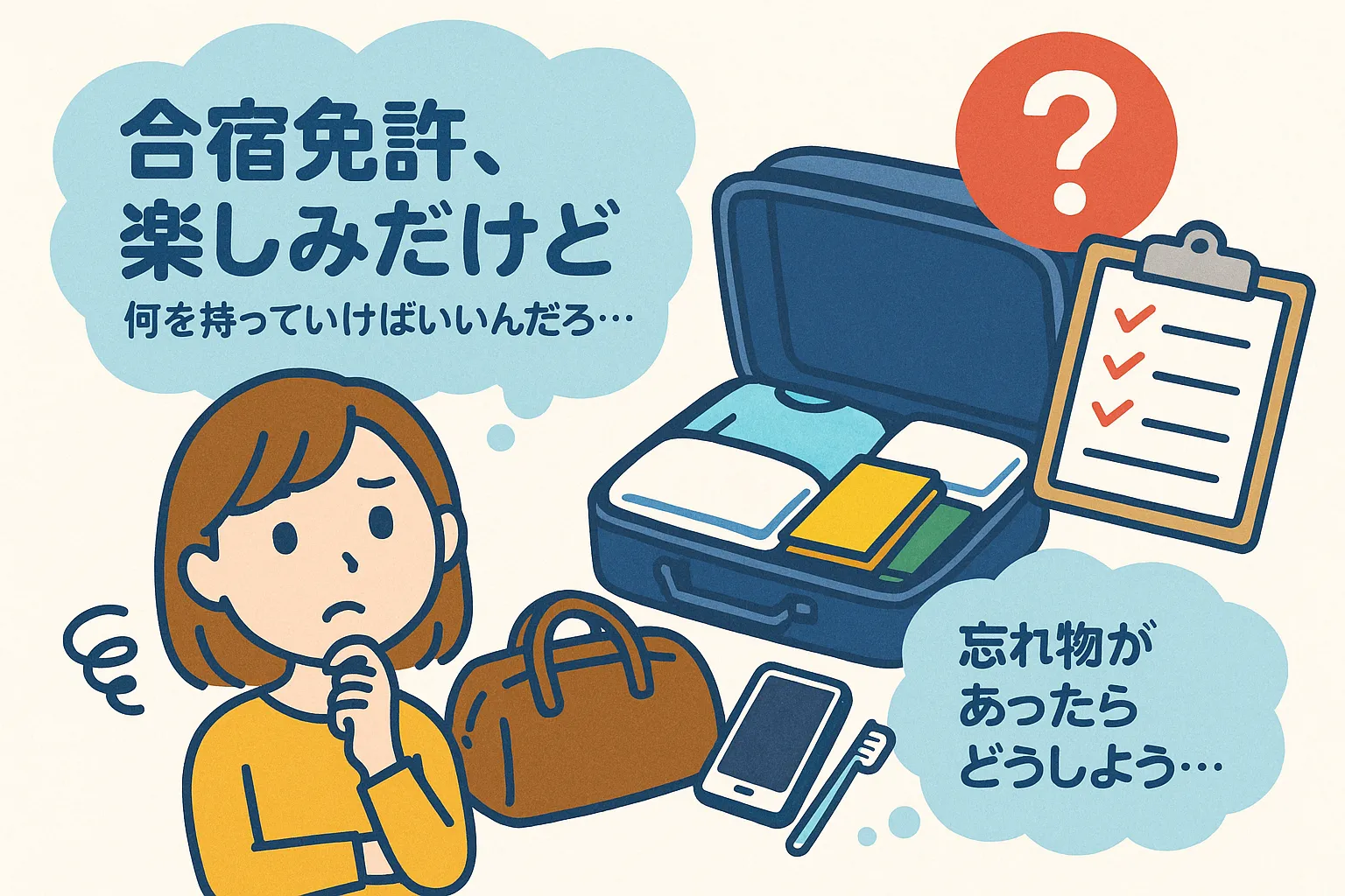 【保存版】合宿免許の持ち物リスト完全ガイド！これさえあれば安心！